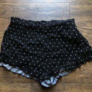 black polkadot shorts